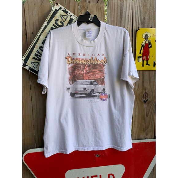 1998 American Thoroughbred Classic Mustang graphic tee Size XL - Picture 1 of 8